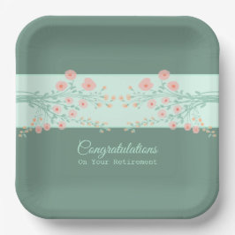 アートフローラスクエアスタイリッシュ ペーパープレート