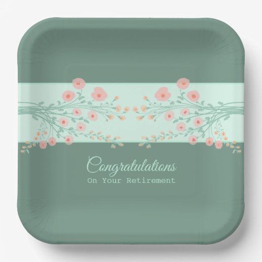 アートフローラスクエアスタイリッシュ ペーパープレート (正面)