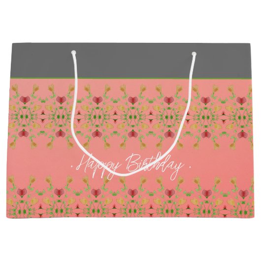 アートフローラデザイン ラージペーパーバッグ (正面)