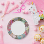 アートフローラパグランジターン ペーパープレート (パーティー)