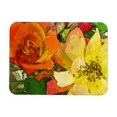 アートフローラヴィンテージカラフル背景2 マグネット (横)