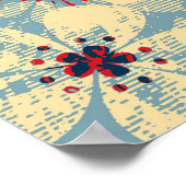 アートフローラヴィンテージパターン及びモダンデザイン ポスター (角)