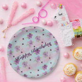 アートフローラ誕生日設計者 ペーパープレート (パーティー)