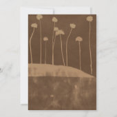 アートブラウンフラワーユニーク結婚式招待状 招待状 (裏面)