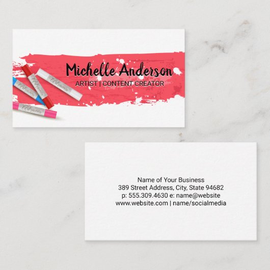 アートブラシストローク 名刺 (正面/裏面)