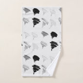 アートブラシパターンタオルセット バスタオルセット (ハンドタオル)