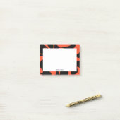 アートブラックカラフルラストオレンジホワイト名前をカスタムする ポストイット (デスク上)