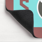 アートブルーポップ・アートのカメラブルゴーニュモノグラム マウスパッド (コーナー)