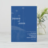 アートブルーユニーク結婚式招待状 招待状 (スタンド正面)