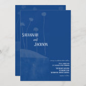 アートブルーユニーク結婚式招待状 招待状 (正面/裏面)