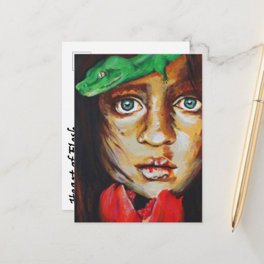 アートプリントはがき – エバとヘビ ポストカード (正面/裏面インサイチュ)