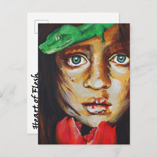 アートプリントはがき – エバとヘビ ポストカード (正面/裏面)