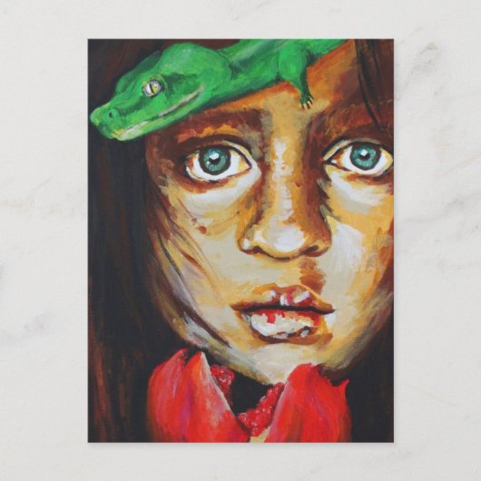 アートプリントはがき – エバとヘビ ポストカード (正面)