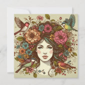 アートプリントカードバーズソング秋 (正面)