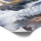 アートプリントノースヘッドライトハウスと破砕波 フォトプリント            (角)