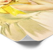 アートプリントバイマウードハンフリー女子イエロードレス ポスター (角)