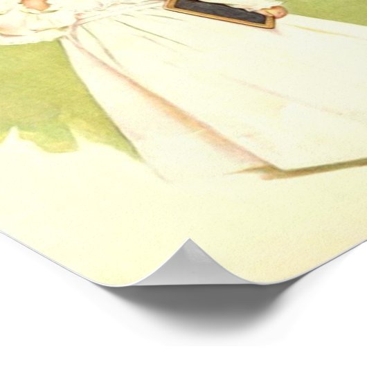 アートプリントバイマウードハンフリー小さな学校の日 ポスター (角)