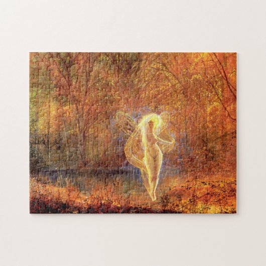 アートプリント35 Dame Autumn by John Atkinson Grimsaw ジグソーパズル (横)