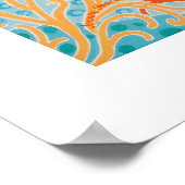 アートプリント：ストリピー泳ぐ人。熱帯魚水族館 ポスター (角)