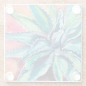 アートプリント-テキサス州・アガベのポスター ガラスコースター (裏面)