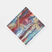 アートプリント、トンボ、紙ナプキン。 スタンダードランチョンナプキン (角)