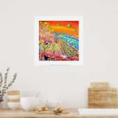 アートプリント:バンロックステーション湿地野生生物。 ポスター (キッチン)