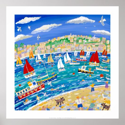 アートプリント:不機嫌犬とCornishmen, Falmouth ポスター (正面)