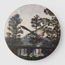 アートプリント「光の輝き」の壁時計