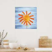 アートプリント、太陽の絵画 ポスター (キッチン)