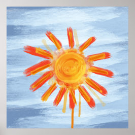 アートプリント、太陽の絵画 ポスター