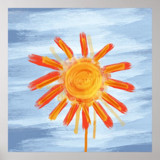 アートプリント、太陽の絵画 ポスター (正面)