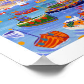 アートプリント:港のボート、セントイヴ、コーンウォール ポスター (角)