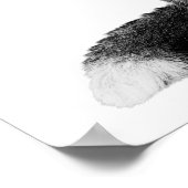 アートプリント　黒と白の花冠の狐 ポスター (角)