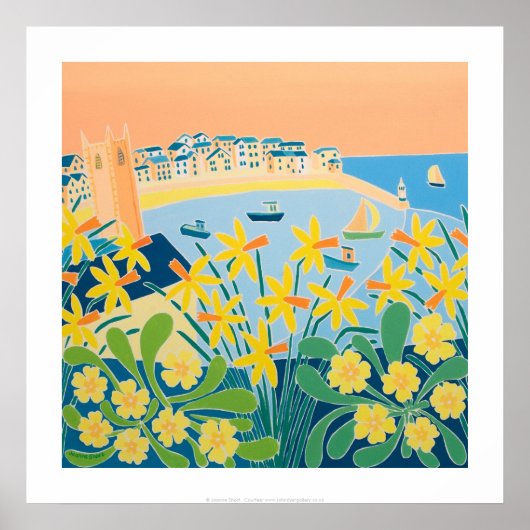 アートプリント: A Burst of Daffodils, St Ives ポスター (正面)