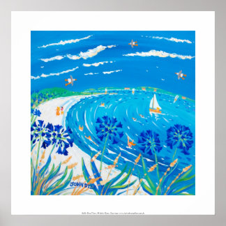 アートプリント:Agapanthus, Pentle bayビーチ, Tresco ポスター