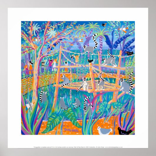 アートプリント: Huggable Lovable Lemurs ポスター (正面)