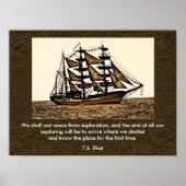 アートプリント- T.Sエリオット引用文 ポスター (正面)