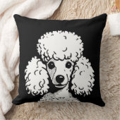 アートプードルポップ・アートのブラック&ホワイトシックな美学 クッション (ブランケット)