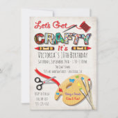 アートペイントクラフトの誕生日パーティー招待状 招待状 (正面)