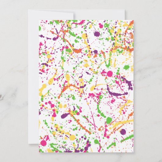 アートペイントパーティーの招待状 招待状 (裏面)