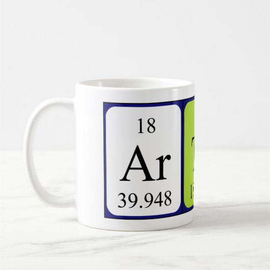 アートペリジュアルテーブル名mug コーヒーマグカップ (左)