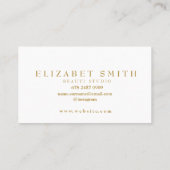 アートホワフェイクイト金ゴールドバックグラウンド名刺 名刺 (裏面)