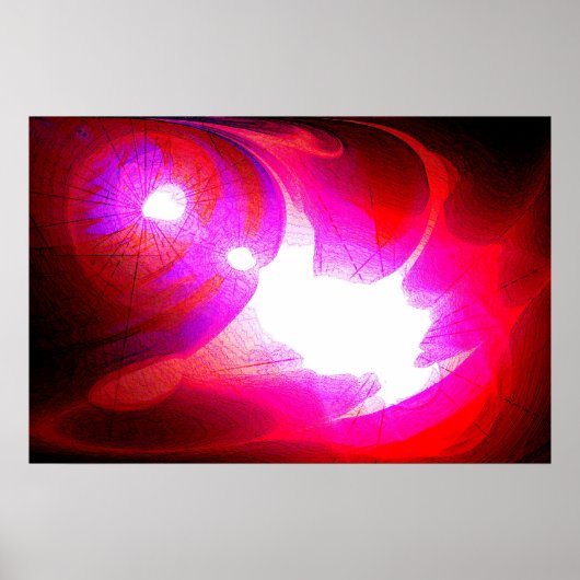 アートポスターデジタル抽象芸術コンピュータアートプリント ポスター (正面)