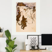 アートポスター：アルフォンス・マリアミュシャ:サロンDES CENT ポスター (ホームオフィス)