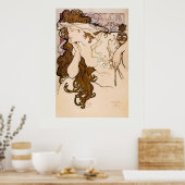 アートポスター：アルフォンス・マリアミュシャ:サロンDES CENT ポスター (キッチン)