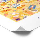 アートポスター：ギリービーチカフェ。「おもしろいのビーチ」 ポスター (角)