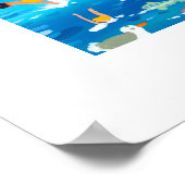 アートポスター:スイミング、セーリング&シュノーケリング、メントン ポスター (角)