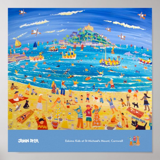 アートポスター：セントマイケル山のエスキモ・キッズ ポスター (正面)