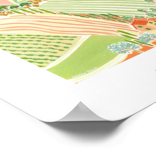 アートポスター：フランスのラストー州プロヴァンス・ヒルサイド ポスター (角)