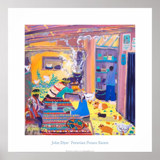 アートポスター：ペルーの台所。ポテト ポスター (正面)